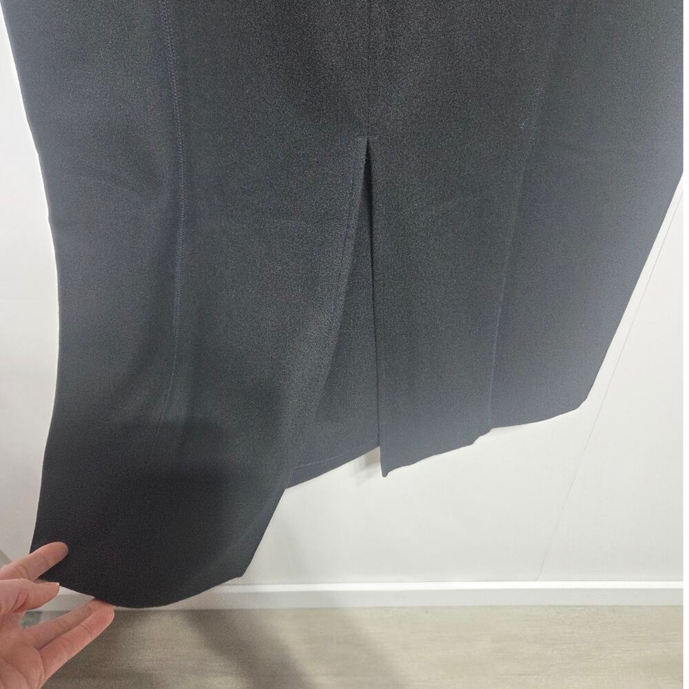 Eddie Bauer Wool Blend Black Maxi Pencil Skirt Size 12 Tall Vintage - Picture 3 of 7